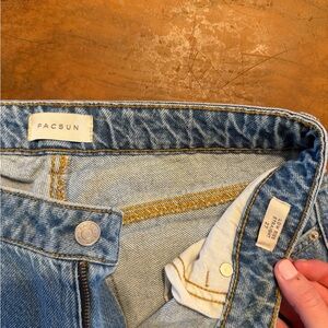 PacSun low rise jean with holes in knees